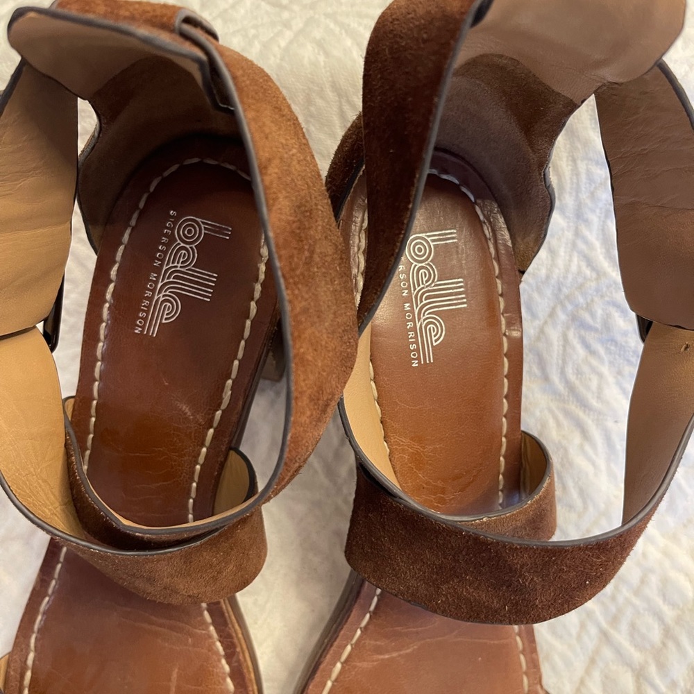Belle by Sigerson Morrison sandals 8.5 brown leather - Picture 4 of 9
